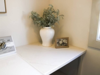 Ostara Dawn quartz laundry room countertops
